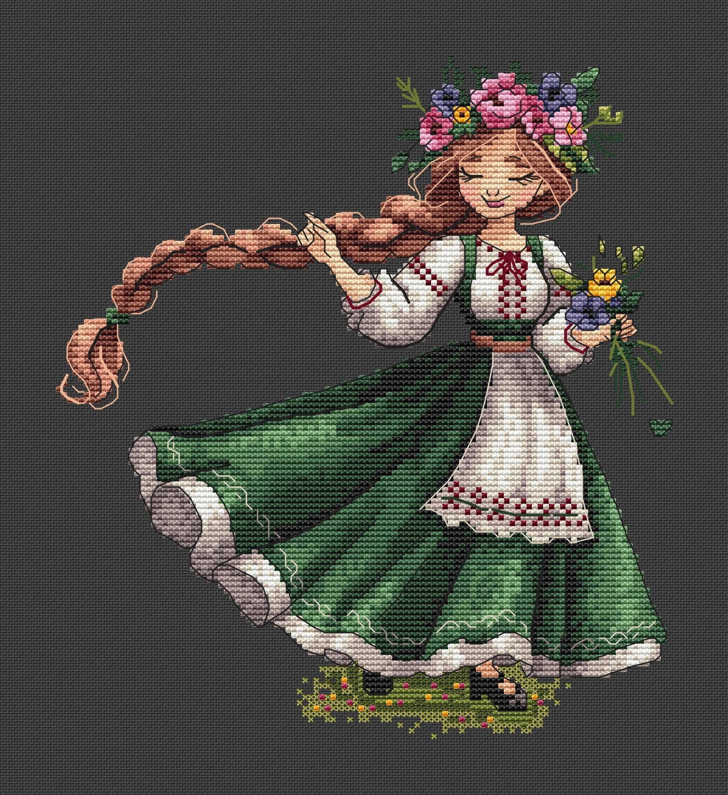 Pattern "Ukrainian folk dancer"