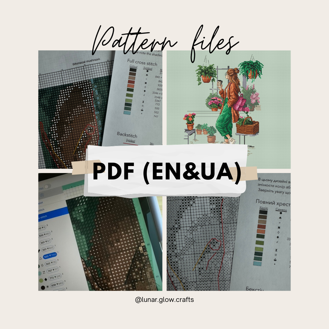 Pattern "Plants and coffee (brunette)"