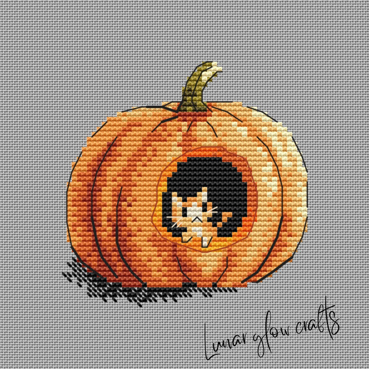 Pattern "Pumpkin and a cat"