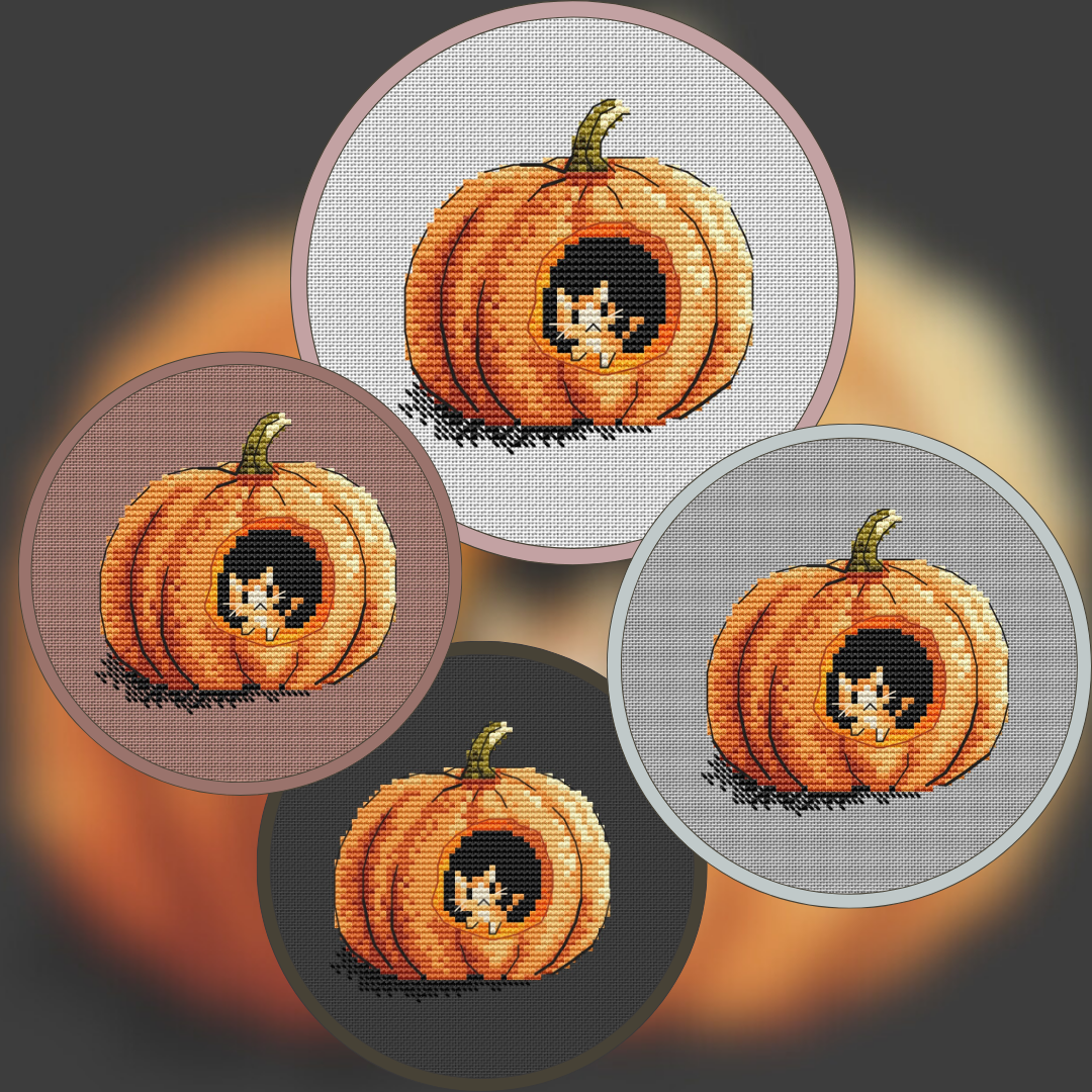 Pattern "Pumpkin and a cat"