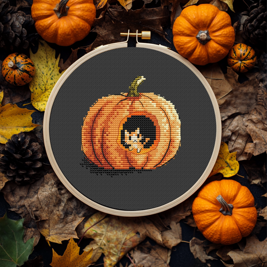 Pattern "Pumpkin and a cat"