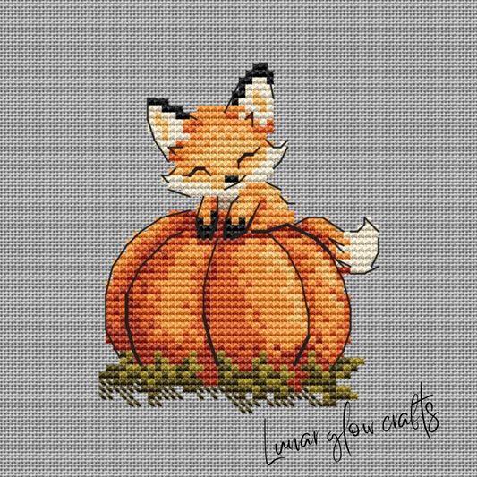 Pattern "Pumpkin and a fox"