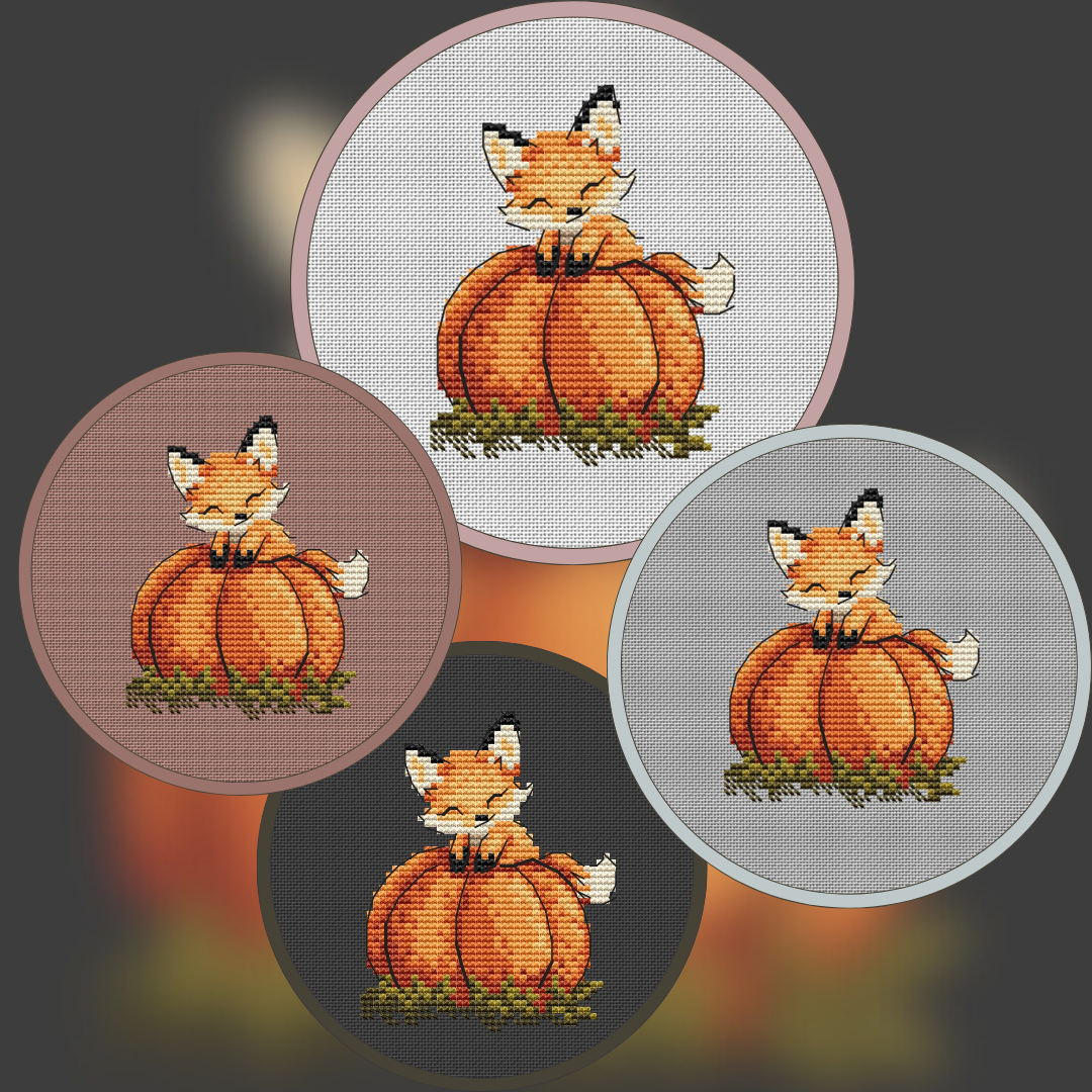 Pattern "Pumpkin and a fox"