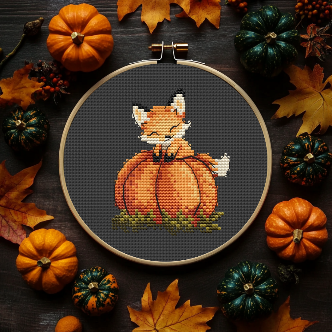 Pattern "Pumpkin and a fox"