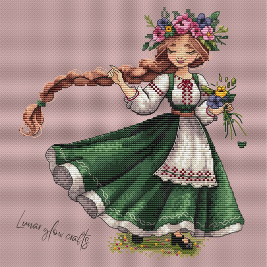 Pattern "Ukrainian folk dancer"